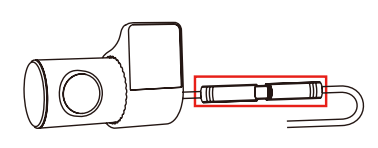 Connect the rear camera to the power cable (rear)