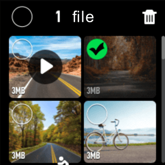 Delete the file on the list