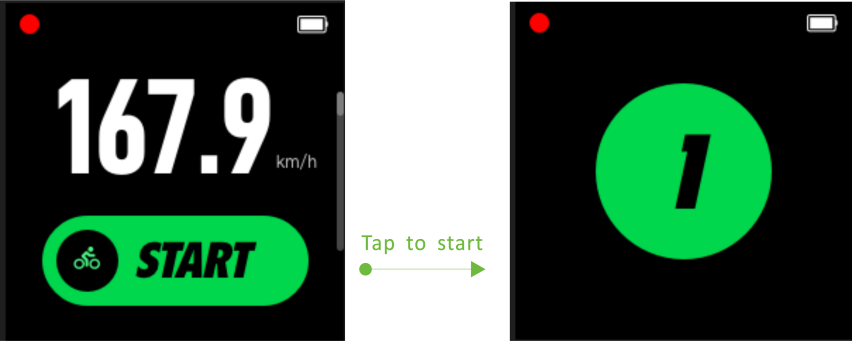 Start the riding mode