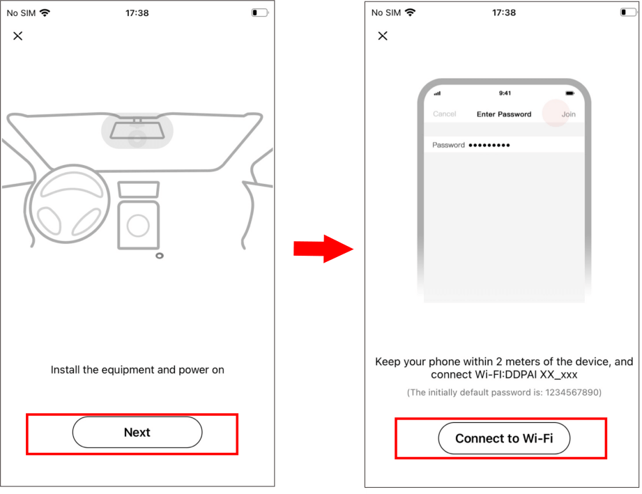 Tap -Next- - -Connect to Wi-Fi-