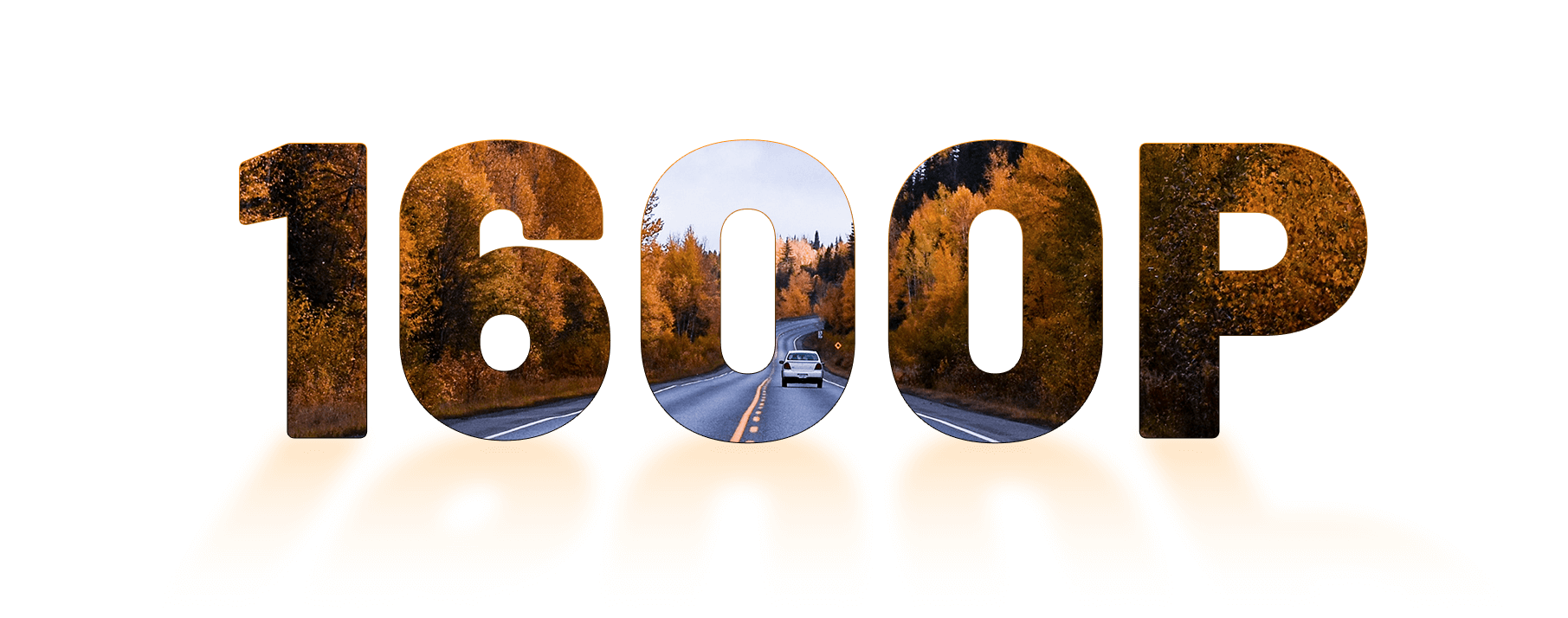 1600P resolution dash cam showcasing a scenic autumn road.