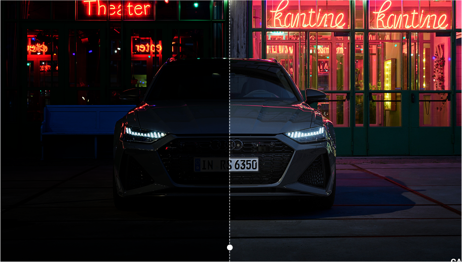 Night vision technology comparison showing enhanced brightness in low light