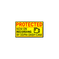 DDPAI dash cam warning sticker